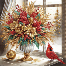 Load image into Gallery viewer, Artistic Vase Cardinal 30*30CM(Canvas) Partial Special Shaped Drill Diamond Painting
