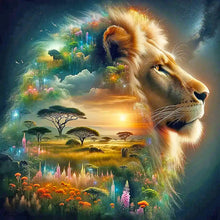 Load image into Gallery viewer, Lion 50*50CM(Canvas) Full Round Drill Diamond Painting
