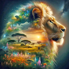 Load image into Gallery viewer, Lion 50*50CM(Canvas) Full Round Drill Diamond Painting
