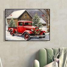 Load image into Gallery viewer, Red Classic Car 40*30CM(Canvas) Full Round Drill Diamond Painting
