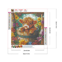 Load image into Gallery viewer, Flowers And Little Yak 30*30CM(Canvas) Full Round Drill Diamond Painting
