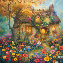 Load image into Gallery viewer, A Quaint Cottage Among Flowers 30*30CM(Canvas) Full Round Drill Diamond Painting
