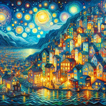 Load image into Gallery viewer, Seaside Town 30*30CM(Canvas) Full Round Drill Diamond Painting
