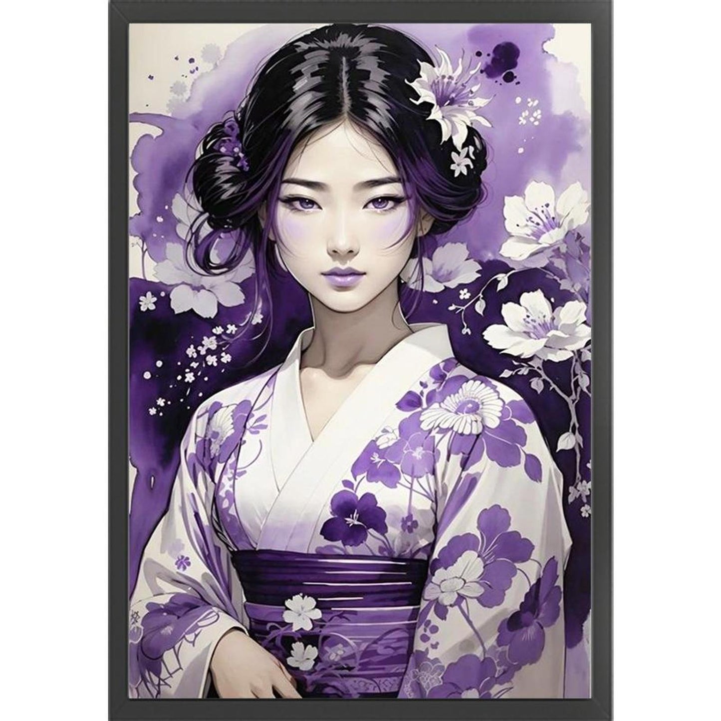 Japanese Retro Woman - Full 11CT Stamped Cross Stitch 40x60CM - Yishu