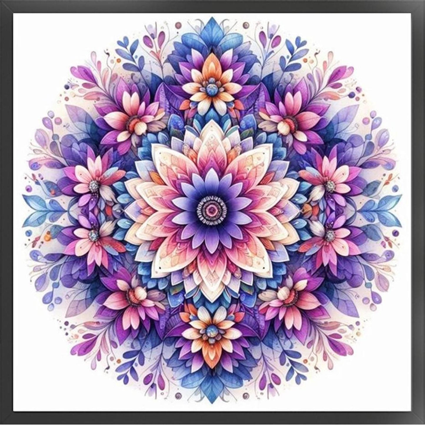 Mandala - Full 11CT Stamped Cross Stitch 40x40CM - Yishu