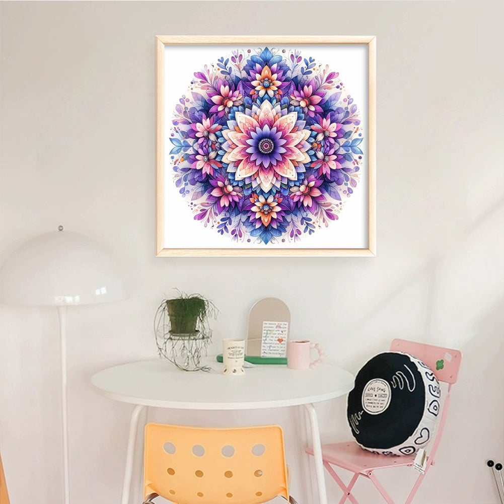 Mandala - Full 11CT Stamped Cross Stitch 40x40CM - Yishu