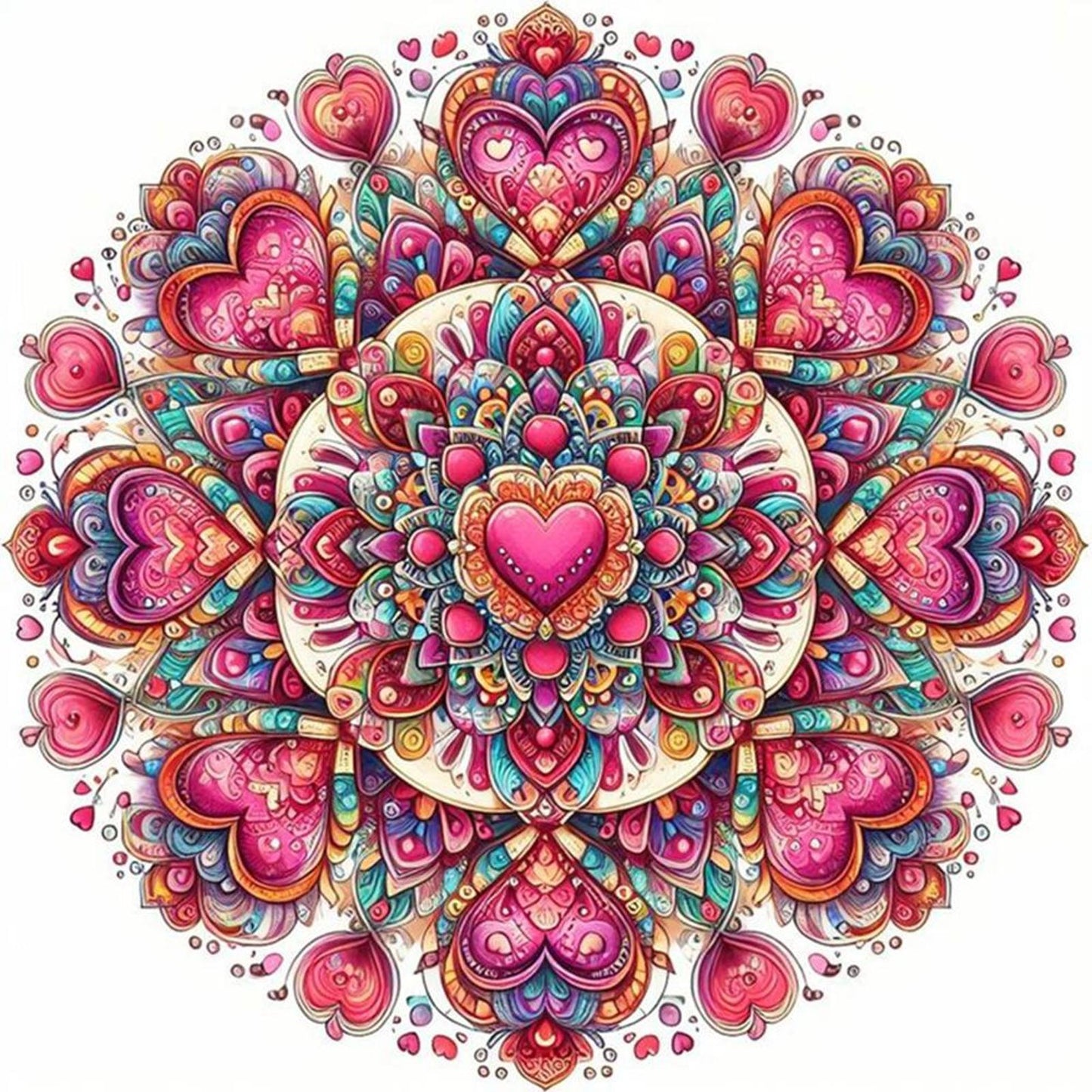 Mandala - Full 11CT Stamped Cross Stitch 40x40CM - Yishu