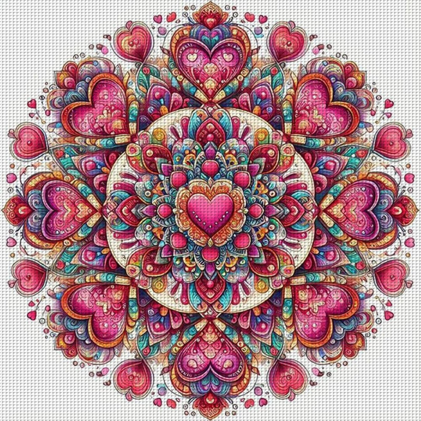 Mandala - Full 11CT Stamped Cross Stitch 40x40CM - Yishu