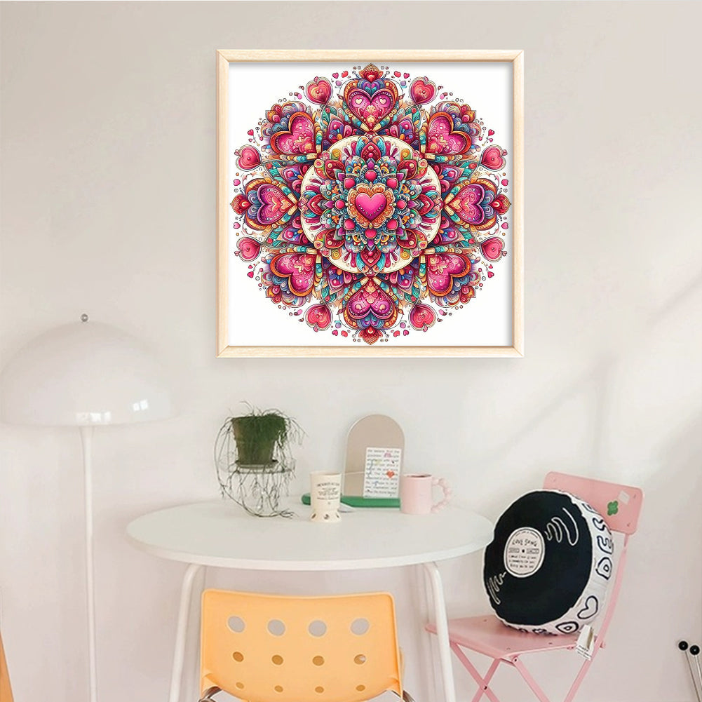 Mandala - Full 11CT Stamped Cross Stitch 40x40CM - Yishu