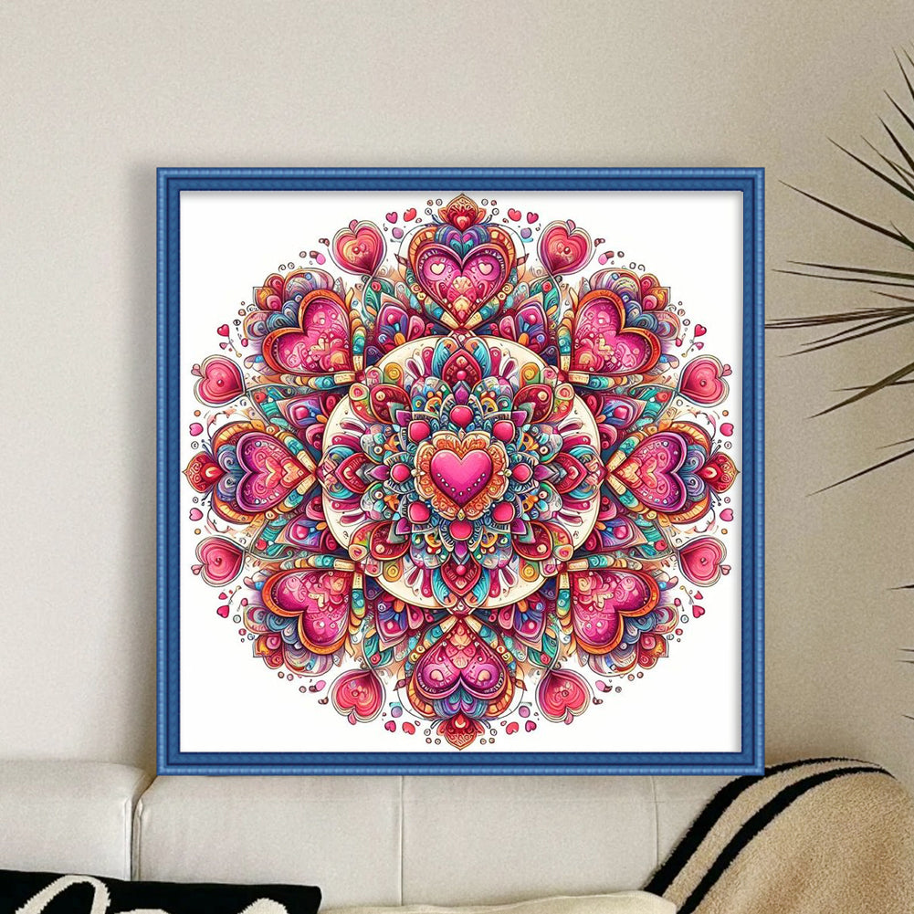 Mandala - Full 11CT Stamped Cross Stitch 40x40CM - Yishu