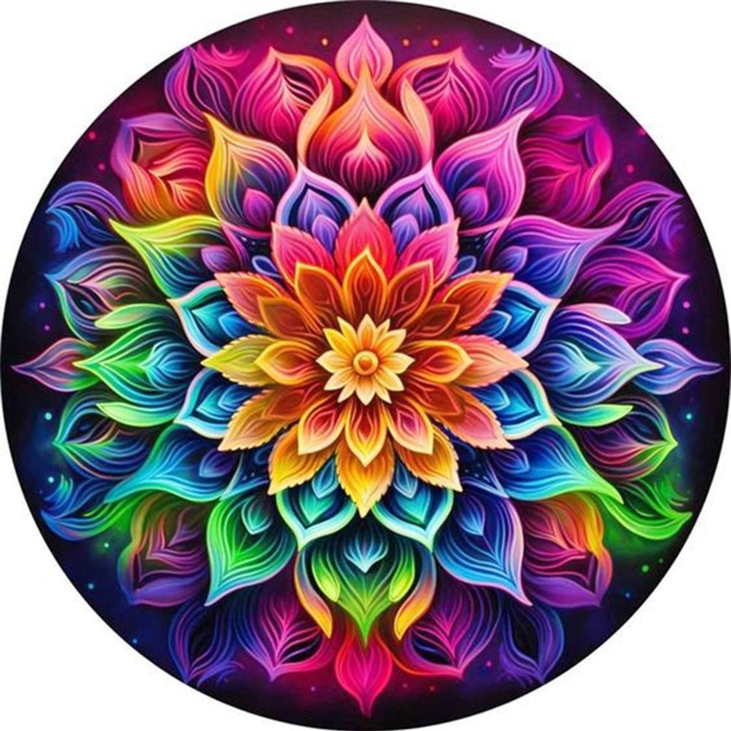 Mandala - Full 11CT Stamped Cross Stitch 40x40CM - Yishu