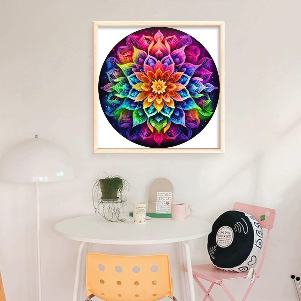 Mandala - Full 11CT Stamped Cross Stitch 40x40CM - Yishu