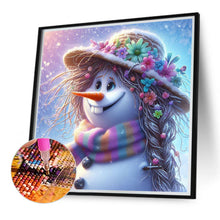 Load image into Gallery viewer, Wig Snowman 40*40CM(Canvas) Full Round Drill Diamond Painting
