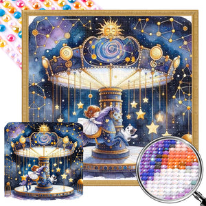 Starry Sky Playground Children 30*30CM(Picture) Full AB Round Drill Diamond Painting