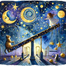 Load image into Gallery viewer, Starry Sky Playground Children 30*30CM(Picture) Full AB Round Drill Diamond Painting
