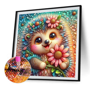 Cute Hedgehog 30*30CM(Picture) Full AB Round Drill Diamond Painting