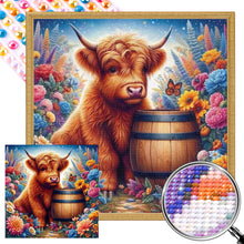 Load image into Gallery viewer, Highland Cattle 30*30CM(Picture) Full AB Round Drill Diamond Painting
