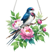 Load image into Gallery viewer, Acrylic 2D Flat DIY Flowers Bird Hanging Diamond Art Kits Wall Door Decoration
