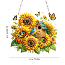 Load image into Gallery viewer, Acrylic 2D Flat DIY Sunflower Hanging Diamond Art Kits Wall Door Decoration
