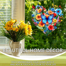 Load image into Gallery viewer, Acrylic 2D Flat DIY Butterfly Heart Hanging Diamond Art Kits Wall Door Decor
