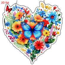 Load image into Gallery viewer, Acrylic 2D Flat DIY Butterfly Heart Hanging Diamond Art Kits Wall Door Decor
