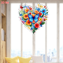 Load image into Gallery viewer, Acrylic 2D Flat DIY Butterfly Heart Hanging Diamond Art Kits Wall Door Decor
