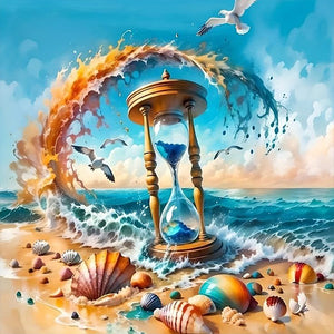 Time Hourglass 40*40CM(Picture) Full AB Round Drill Diamond Painting