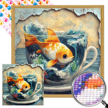 Load image into Gallery viewer, Goldfish In A Cup 40*40CM(Picture) Full AB Round Drill Diamond Painting
