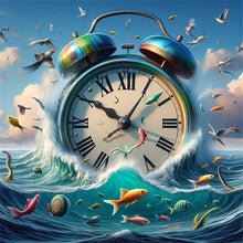 Load image into Gallery viewer, Alarm Clock In Water 40*40CM(Picture) Full AB Round Drill Diamond Painting
