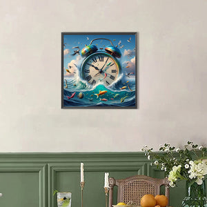 Alarm Clock In Water 40*40CM(Picture) Full AB Round Drill Diamond Painting