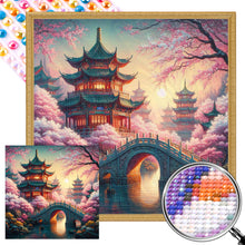 Load image into Gallery viewer, Small Bridge Pavilion 40*40CM(Picture) Full AB Round Drill Diamond Painting
