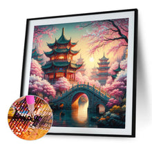 Load image into Gallery viewer, Small Bridge Pavilion 40*40CM(Picture) Full AB Round Drill Diamond Painting
