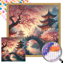 Load image into Gallery viewer, Small Bridge Pavilion 40*40CM(Picture) Full AB Round Drill Diamond Painting
