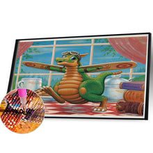 Load image into Gallery viewer, Flying Machine Dinosaur 40*30CM(Canvas) Full Round Drill Diamond Painting
