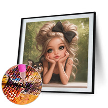 Load image into Gallery viewer, Cute Big Eyes Girl 40*40CM(Canvas) Full Round Drill Diamond Painting
