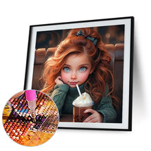 Load image into Gallery viewer, Cute Big Eyes Girl 40*40CM(Canvas) Full Round Drill Diamond Painting
