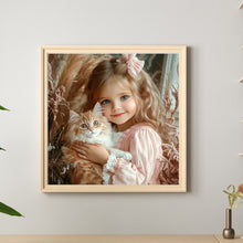 Load image into Gallery viewer, Cute Big Eyes Girl 40*40CM(Canvas) Full Round Drill Diamond Painting
