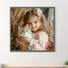 Load image into Gallery viewer, Cute Big Eyes Girl 40*40CM(Canvas) Full Round Drill Diamond Painting
