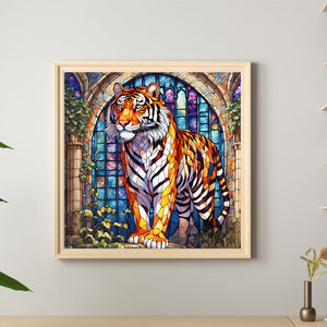 Tiger 50*50CM(Canvas) Full Round Drill Diamond Painting