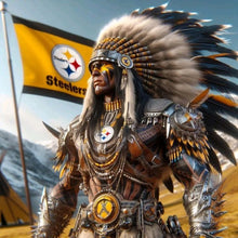 Load image into Gallery viewer, Indian Men Vs. Pittsburgh Steelers 40*40CM(Canvas) Full Round Drill Diamond Painting
