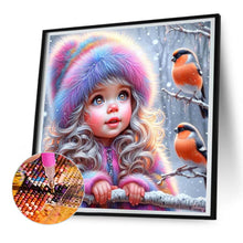 Load image into Gallery viewer, Winter Bird Girl 30*30CM(Canvas) Full Round Drill Diamond Painting
