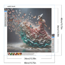 Load image into Gallery viewer, Butterfly Skirt Ladies 40*40CM(Canvas) Full Round Drill Diamond Painting
