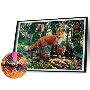 Fox 50*40CM(Picture) Full Square Drill Diamond Painting