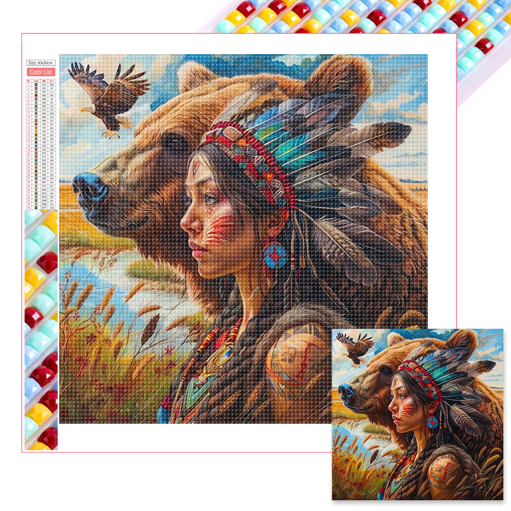 Big Bear 30*30CM(Picture) Full Square Drill Diamond Painting