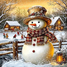 Load image into Gallery viewer, Snowman 30*30CM(Canvas) Full Round Drill Diamond Painting
