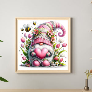 Tulip Gnome 30*30CM(Canvas) Full Round Drill Diamond Painting