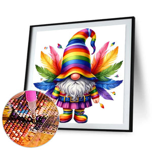 Colorful Feather Goblin 30*30CM(Canvas) Full Round Drill Diamond Painting