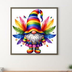 Colorful Feather Goblin 30*30CM(Canvas) Full Round Drill Diamond Painting