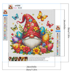 Easter Gnome 30*30CM(Canvas) Full Round Drill Diamond Painting