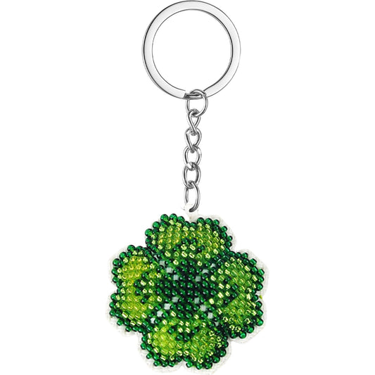 Four-Leaf Clover Beaded Counted Cross Stitch Ornament Kit for Adults Beginners